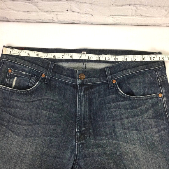 7 for all Mankind Austyn Men's Medium Wash Cotton Blend Straight Leg Jeans 36 - Picture 9 of 14